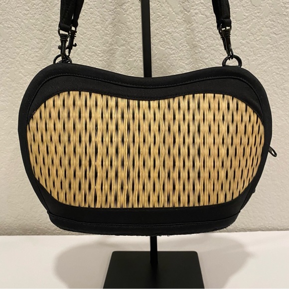 Baskets of Cambodia Wicker Basket Convertible Shoulder Handbag -NWOT - Picture 3 of 6